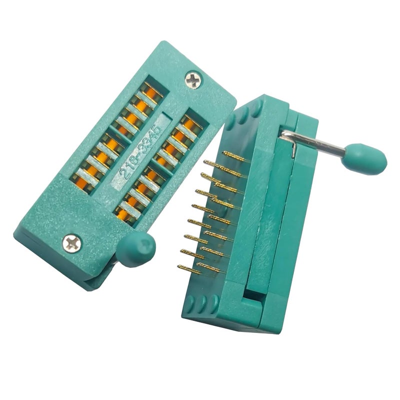 YEGAFE 2Pcs 16 Pin 2.54mm ZIF Zip IC Test DIP Board Socket Universal Gold Plated feet - Image 2